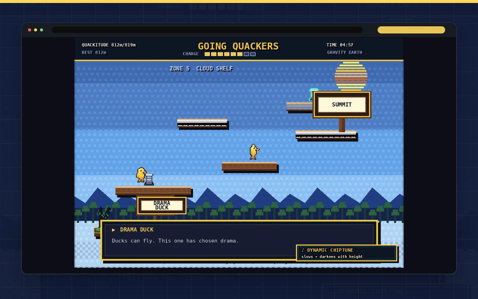 Going Quackers platform game