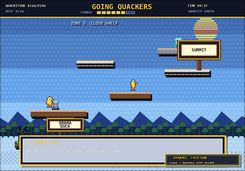 Going Quackers browser game prototype preview